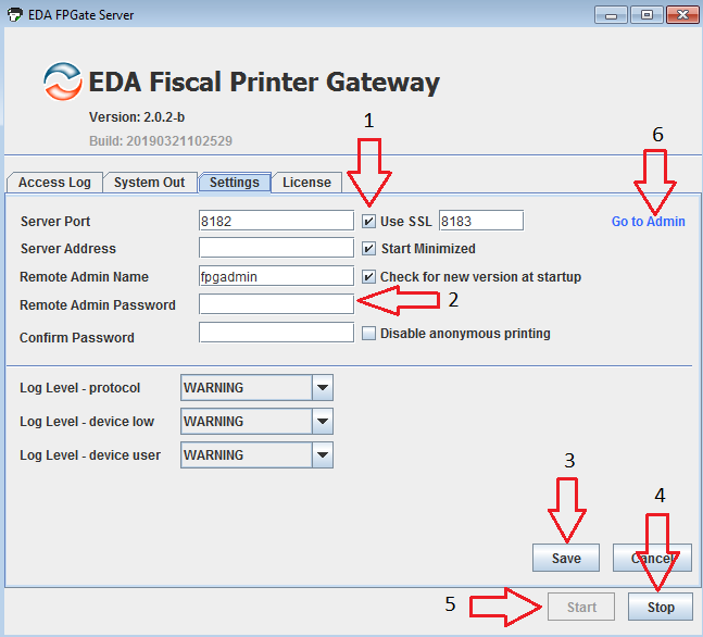 Настройки на EDA FPGate Server