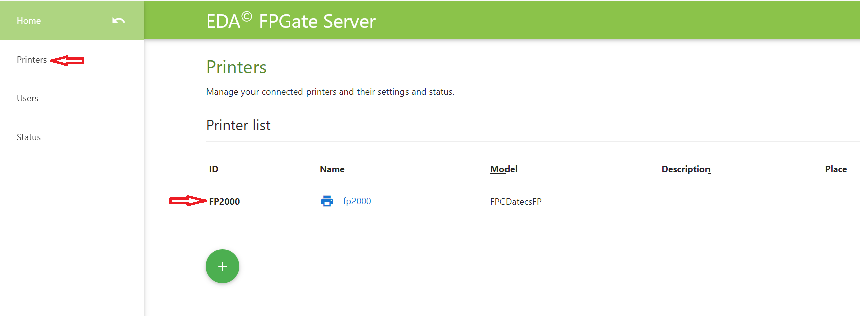 EDA FPGate Server - Printer ID