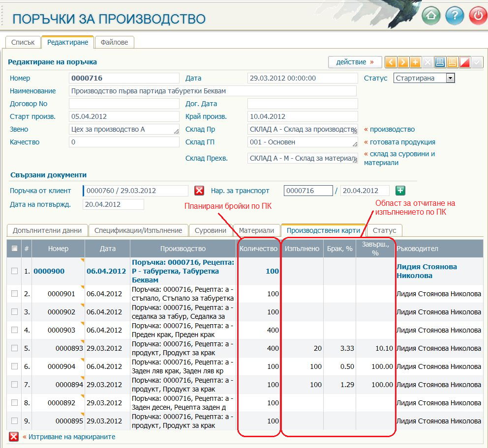 Отчитане на изпълнението по ПК в ПП